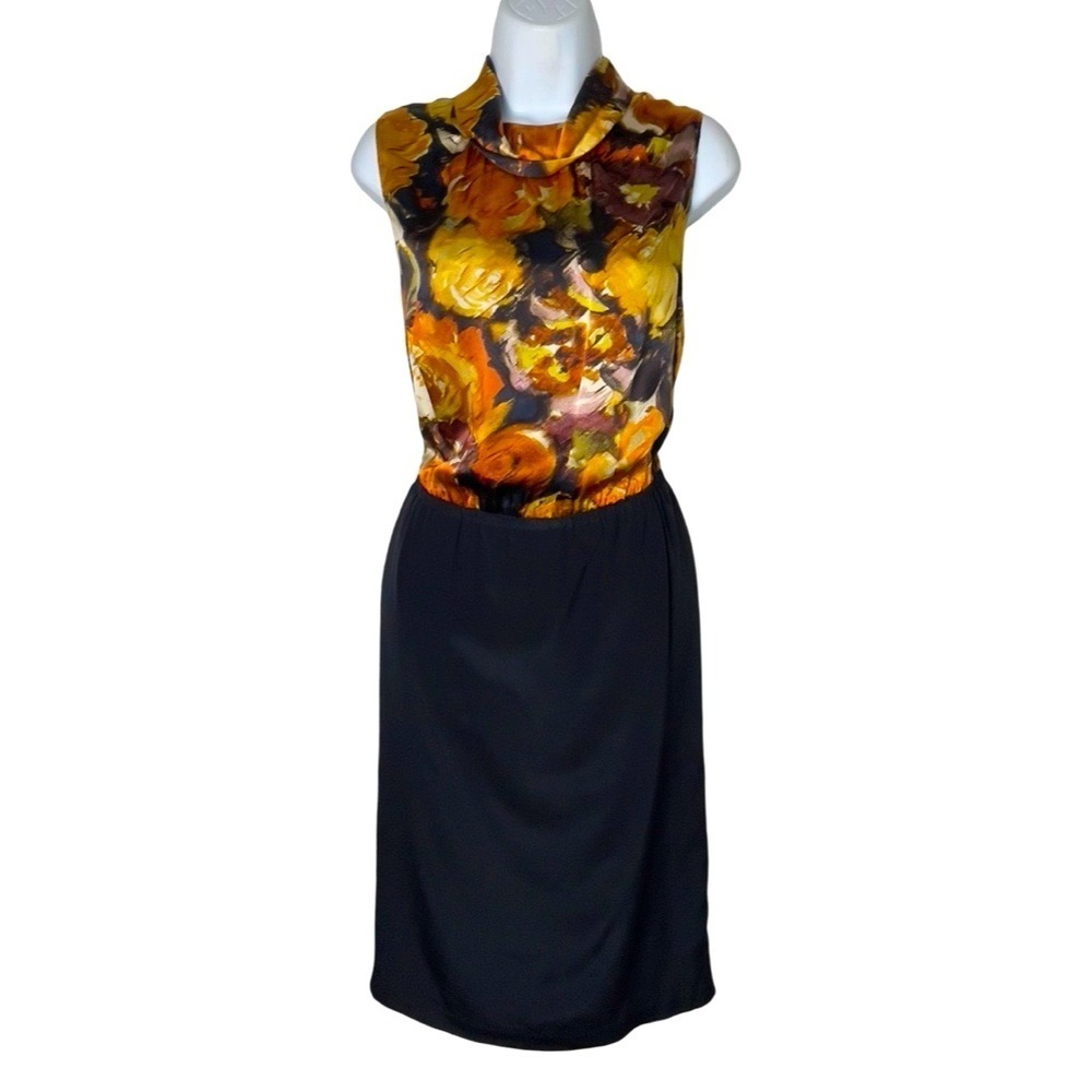 Vintage Pendleton 100% silk abstract floral top jacket and dress.